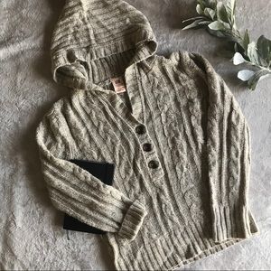 Classic Hooded Cable Knit Sweater
